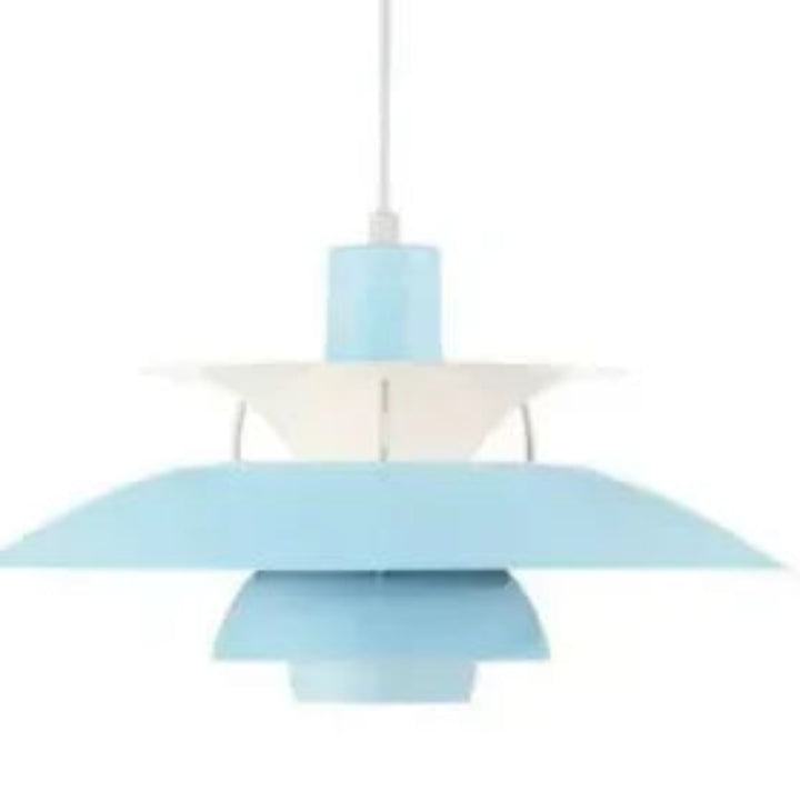 Lampa wisząca LED z pięciowarstwowym kaskadowym kloszem i kolorowym wewnętrznym reflektorem