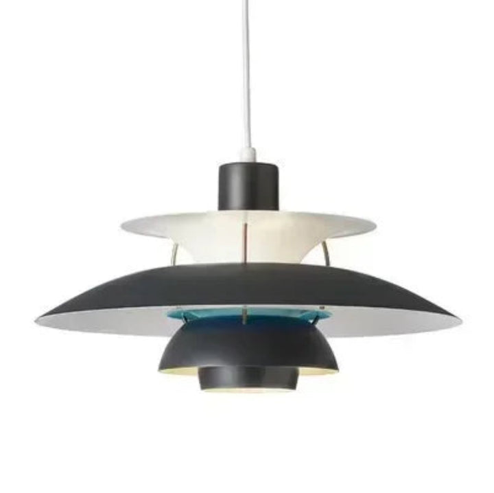 Lampa wisząca LED z pięciowarstwowym kaskadowym kloszem i kolorowym wewnętrznym reflektorem
