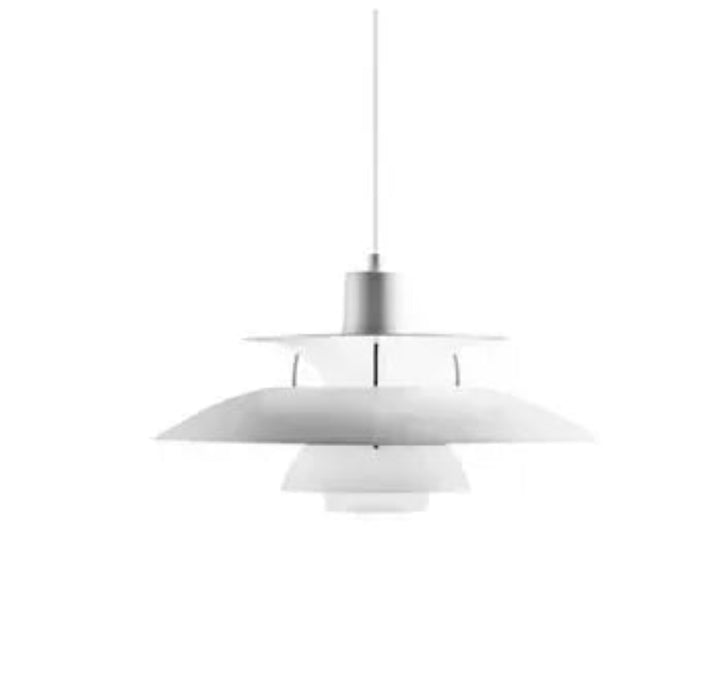 Lampa wisząca LED z pięciowarstwowym kaskadowym kloszem i kolorowym wewnętrznym reflektorem