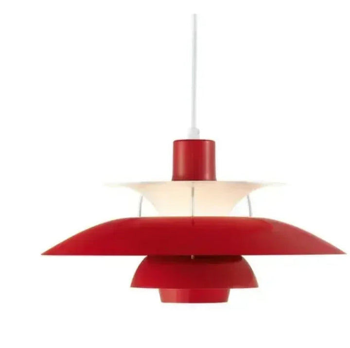 Lampa wisząca LED z pięciowarstwowym kaskadowym kloszem i kolorowym wewnętrznym reflektorem