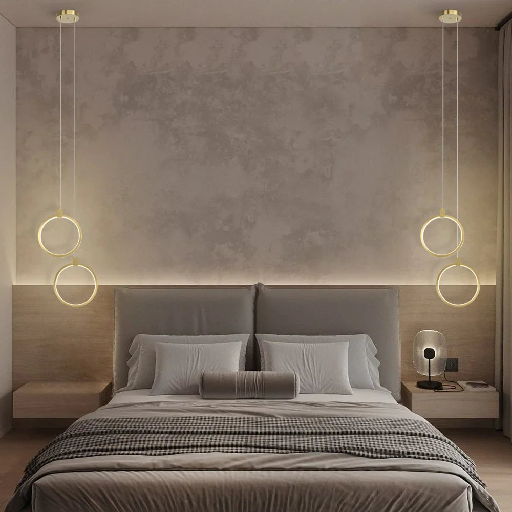 Lampa wisząca LED z podwójnym pierścieniem