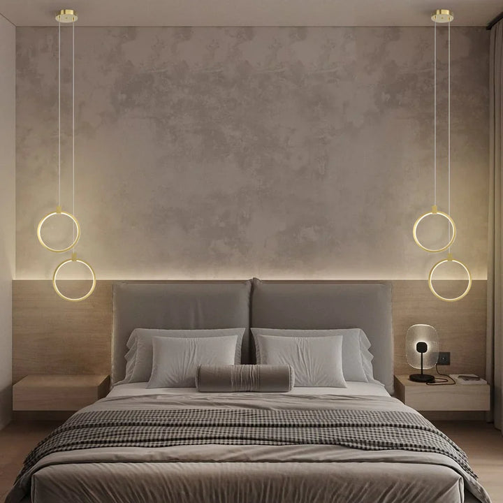 Lampa wisząca LED z podwójnym pierścieniem