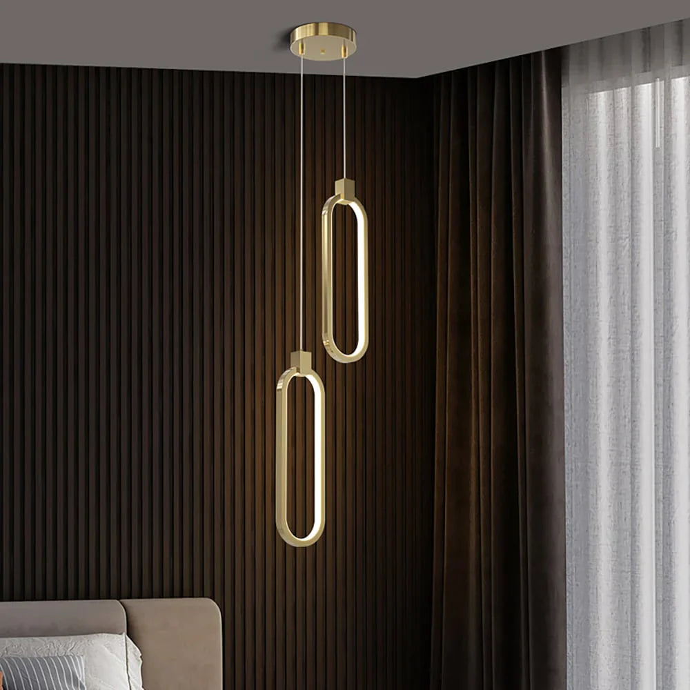 Lampa wisząca LED z podwójnym pierścieniem