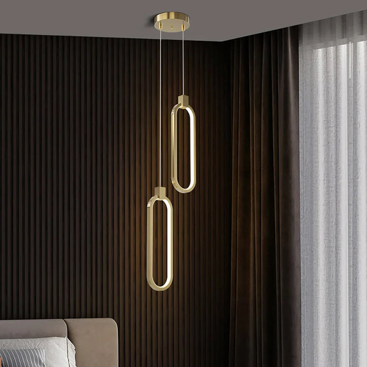 Lampa wisząca LED z podwójnym pierścieniem