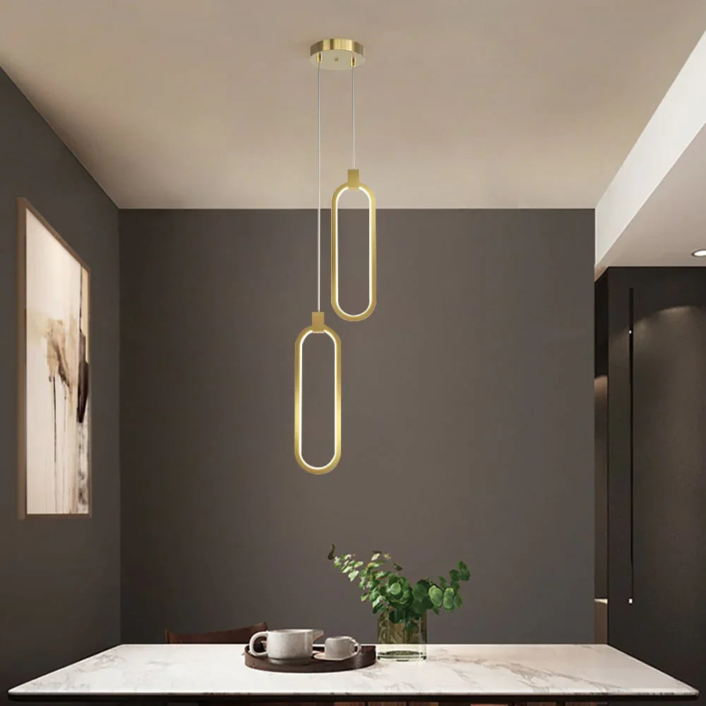 Lampa wisząca LED z podwójnym pierścieniem