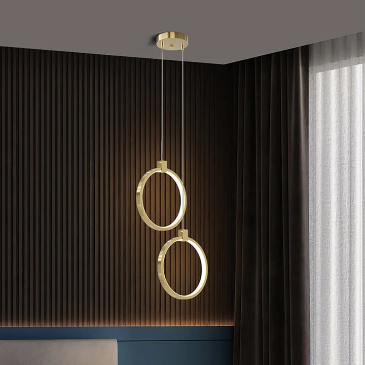 Lampa wisząca LED z podwójnym pierścieniem