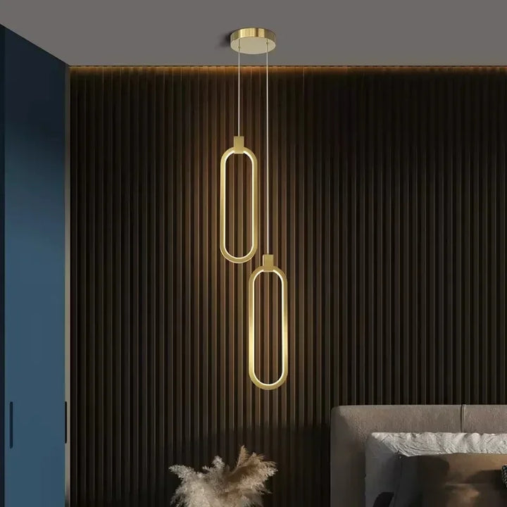 Lampa wisząca LED z podwójnym pierścieniem