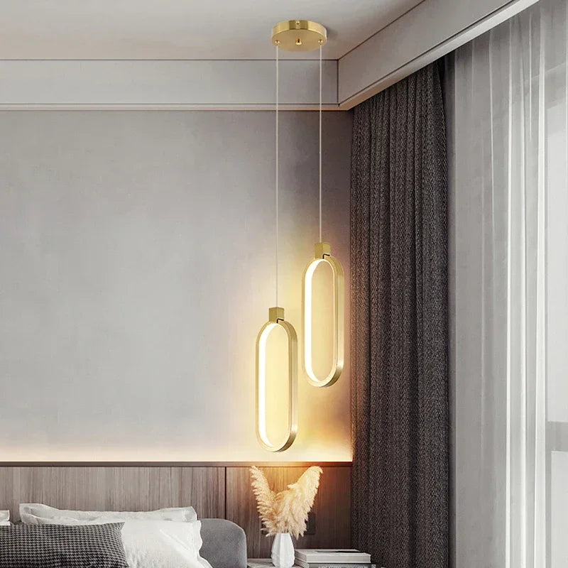 Lampa wisząca LED z podwójnym pierścieniem