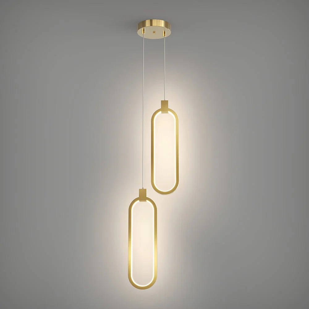 Lampa wisząca LED z podwójnym pierścieniem