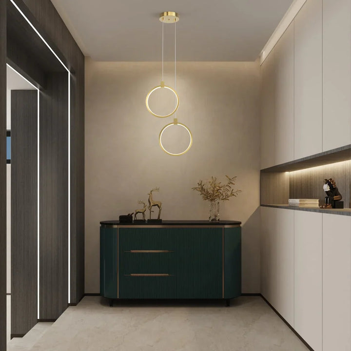 Lampa wisząca LED z podwójnym pierścieniem