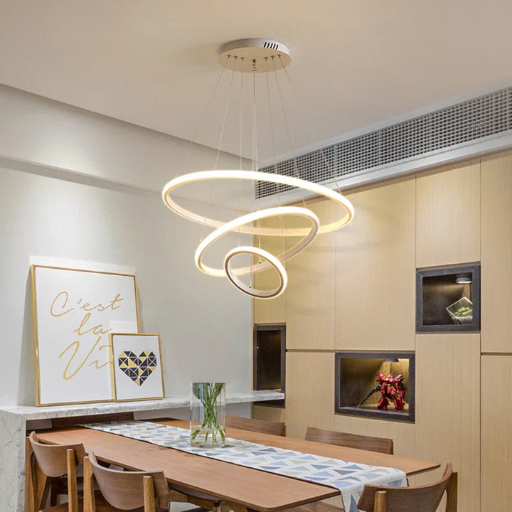 Lampa wisząca LED z wieloma pierścieniami