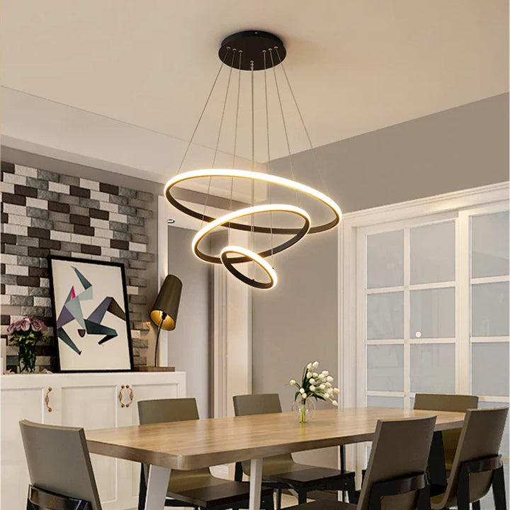Lampa wisząca LED z wieloma pierścieniami