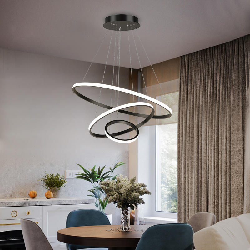 Lampa wisząca LED z wieloma pierścieniami