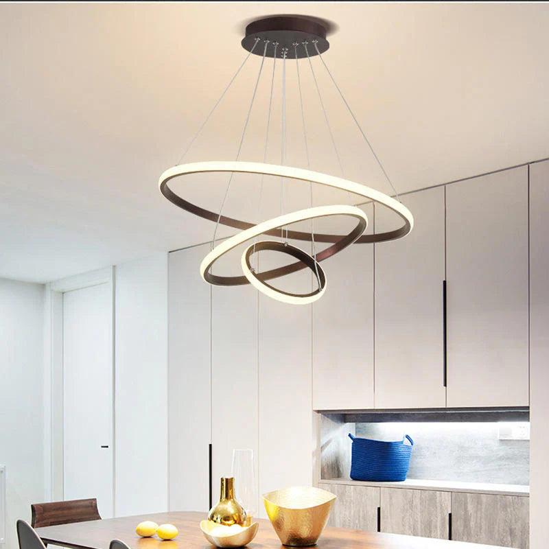 Lampa wisząca LED z wieloma pierścieniami