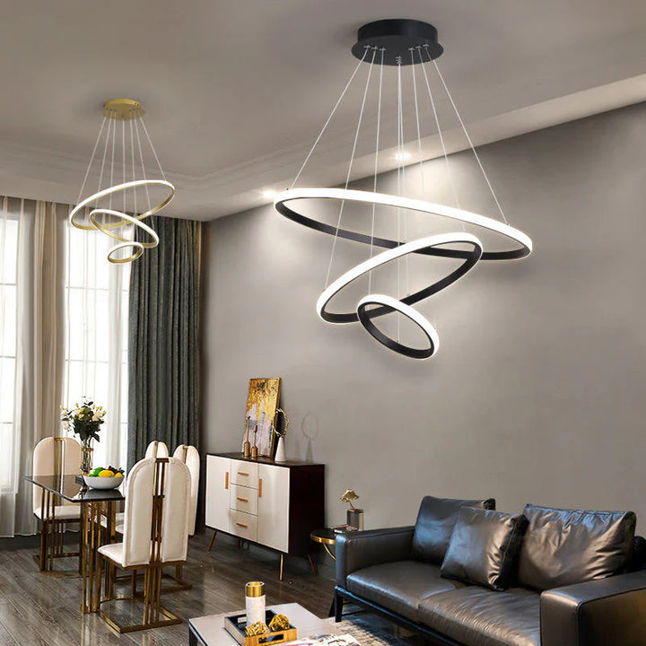 Lampa wisząca LED z wieloma pierścieniami