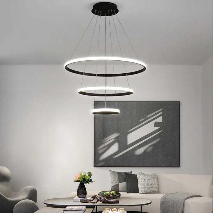 Lampa wisząca LED z wieloma pierścieniami
