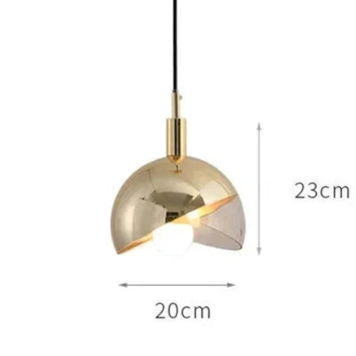 Lampa wisząca kula z kloszem szklanym w kształcie kuli
