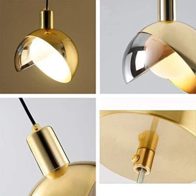 Lampa wisząca kula z kloszem szklanym w kształcie kuli
