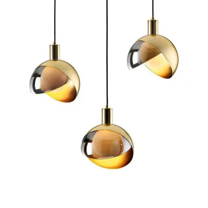 Lampa wisząca kula z kloszem szklanym w kształcie kuli