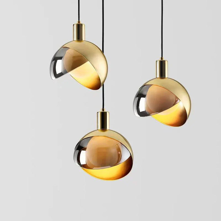 Lampa wisząca kula z kloszem szklanym w kształcie kuli