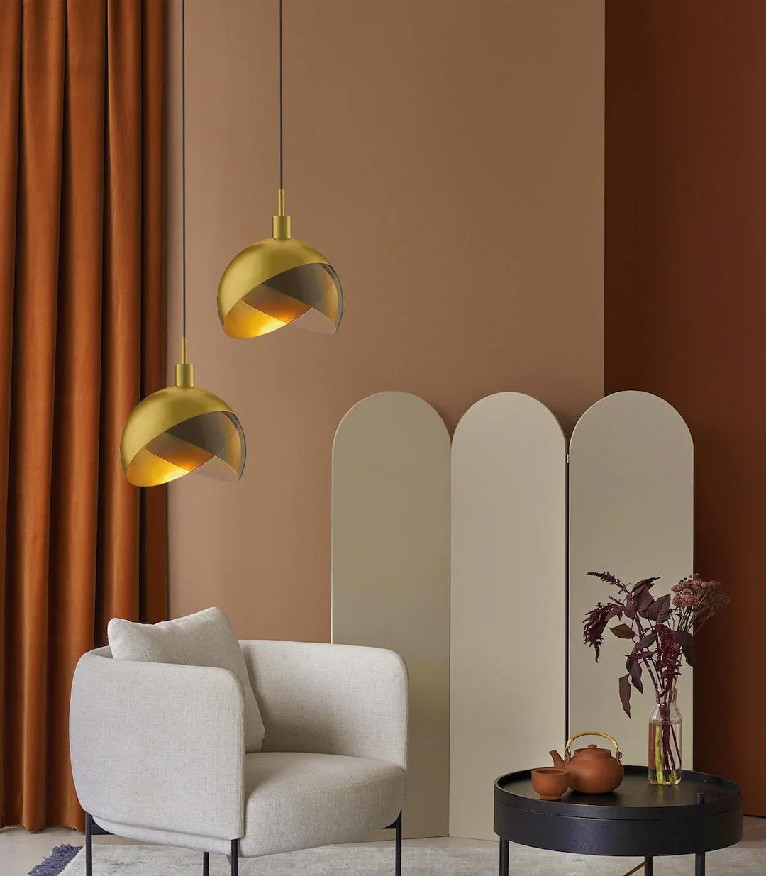 Lampa wisząca kula z kloszem szklanym w kształcie kuli