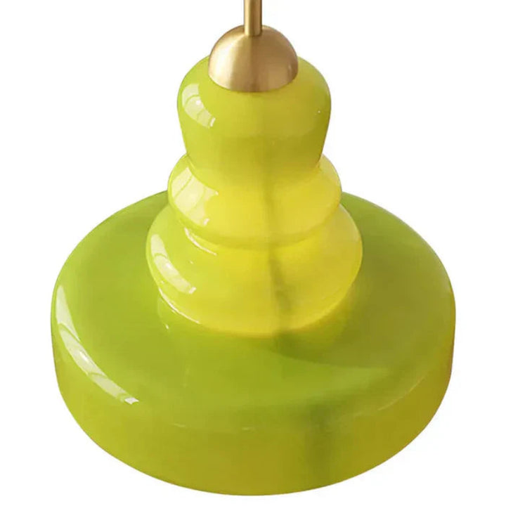 Lampa wisząca szklana z kloszem warstwowym
