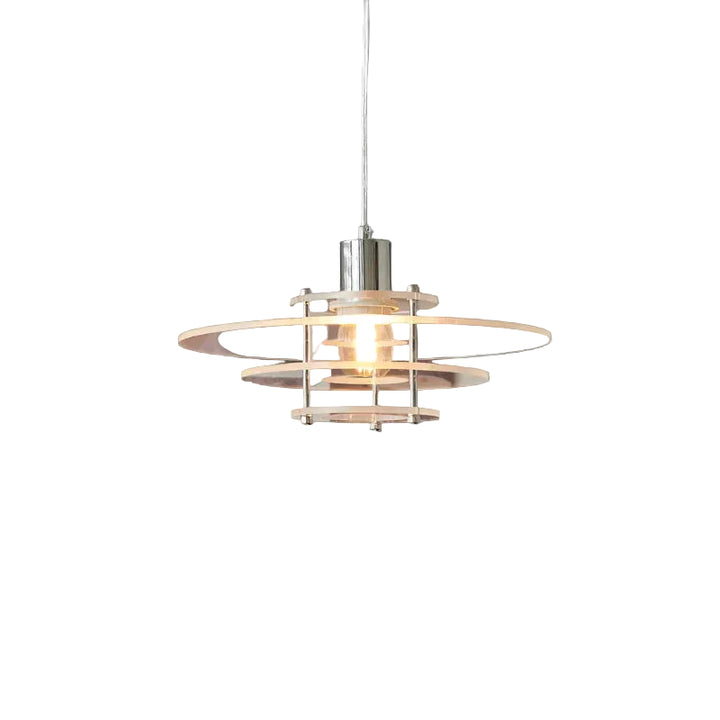 Lampa wisząca w kształcie dysku z pierścieniami akrylowymi