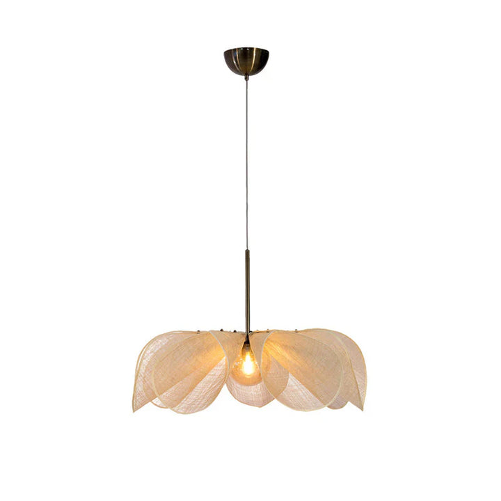 Lampa wisząca z abażurem z siatki kwiatowej