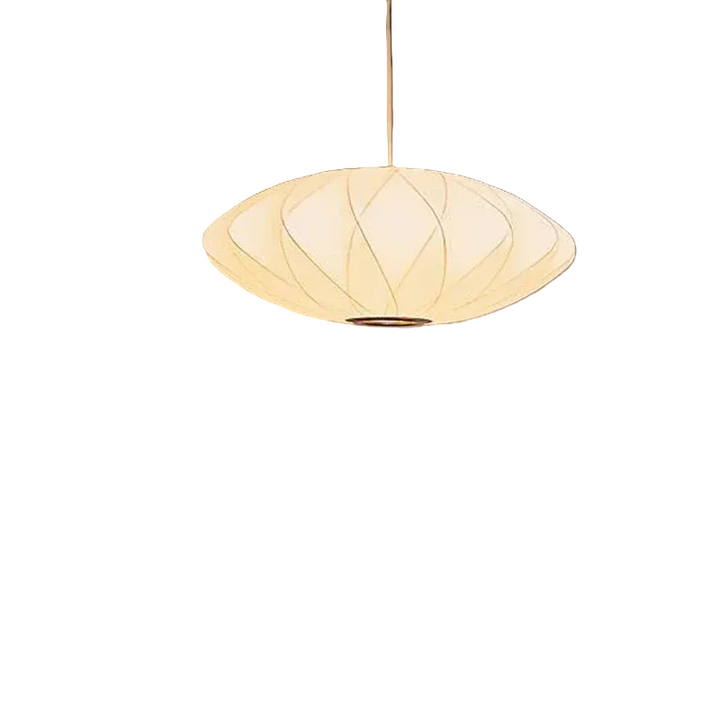 Lampa wisząca z abażurem z tkaniny
