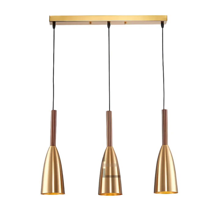 Lampa wisząca z cienkimi kloszami na pasku