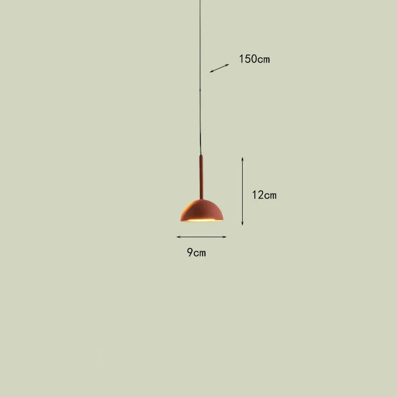Lampa wisząca z kloszem półkulistym