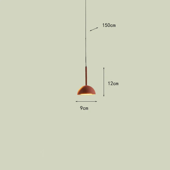 Lampa wisząca z kloszem półkulistym