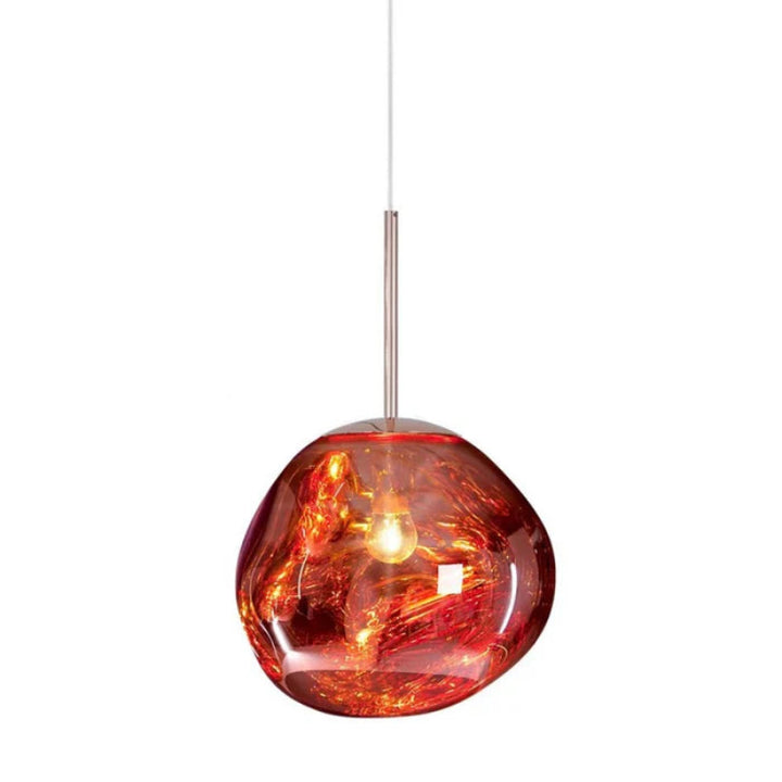 Lampa wisząca z nieregularnym kloszem ze szkła lustrzanego
