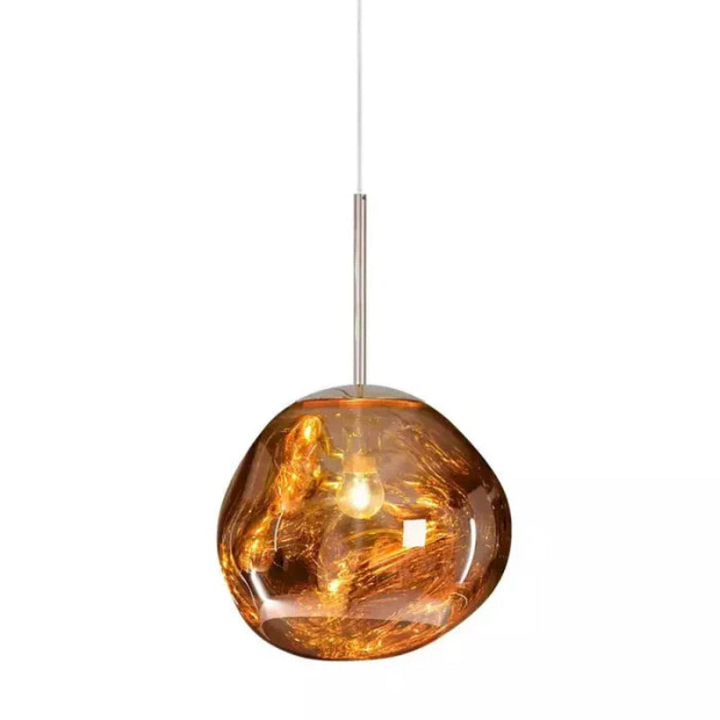Lampa wisząca z nieregularnym kloszem ze szkła lustrzanego
