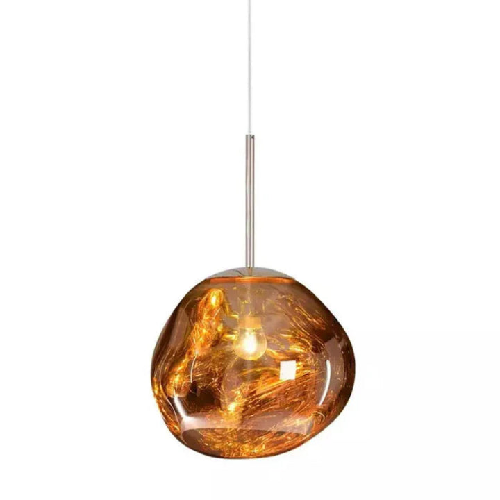 Lampa wisząca z nieregularnym kloszem ze szkła lustrzanego
