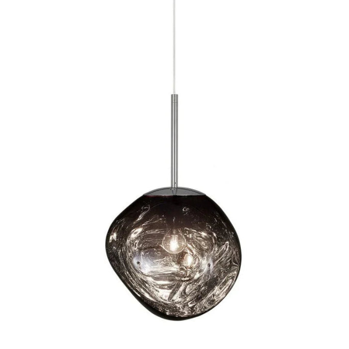 Lampa wisząca z nieregularnym kloszem ze szkła lustrzanego