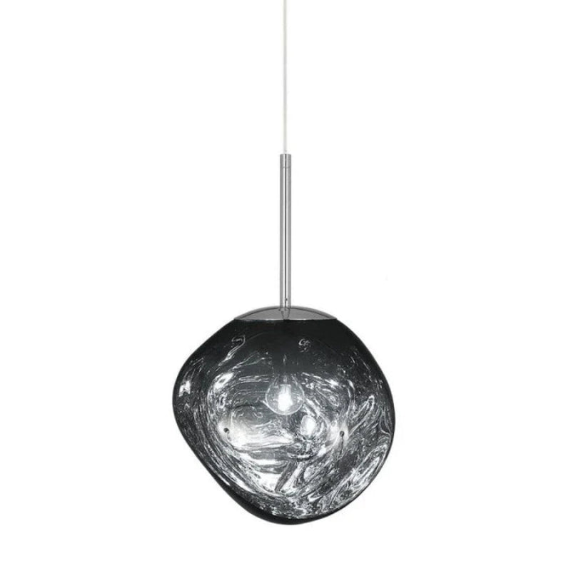 Lampa wisząca z nieregularnym kloszem ze szkła lustrzanego