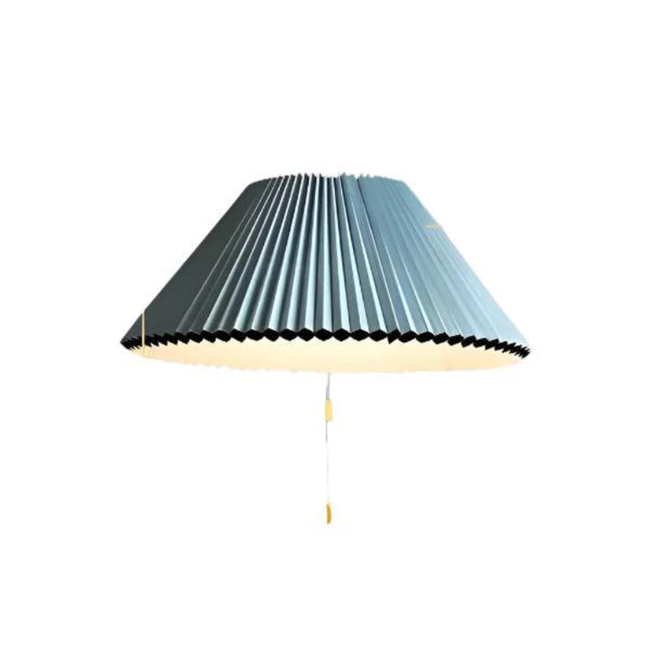 Lampa wisząca z plisowanym kloszem w kształcie stożka