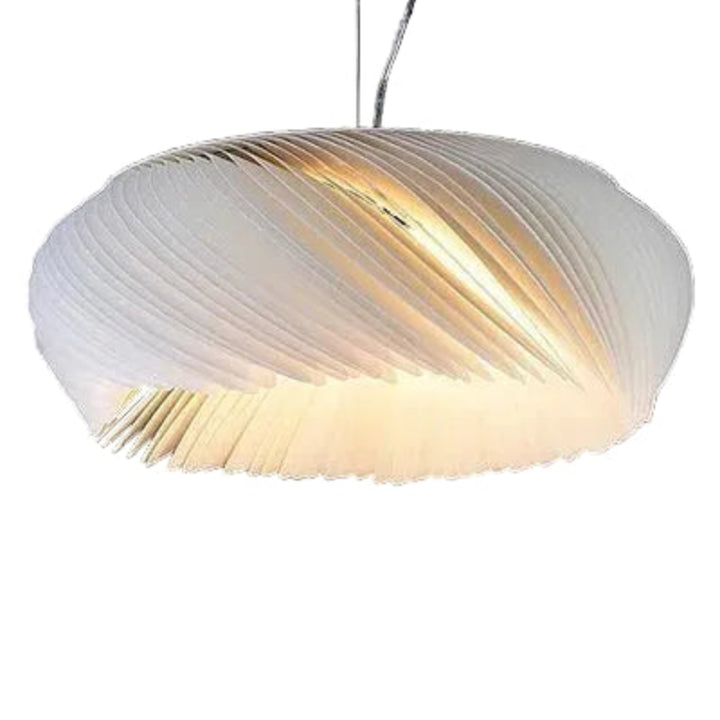 Lampa wisząca z wielowarstwowym kloszem akrylowym w kształcie elipsy