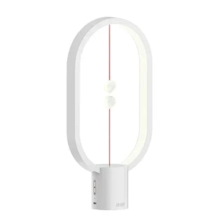 Lampka LED z magnetycznym wyłącznikiem owalna ramka z lewitującymi kulkami