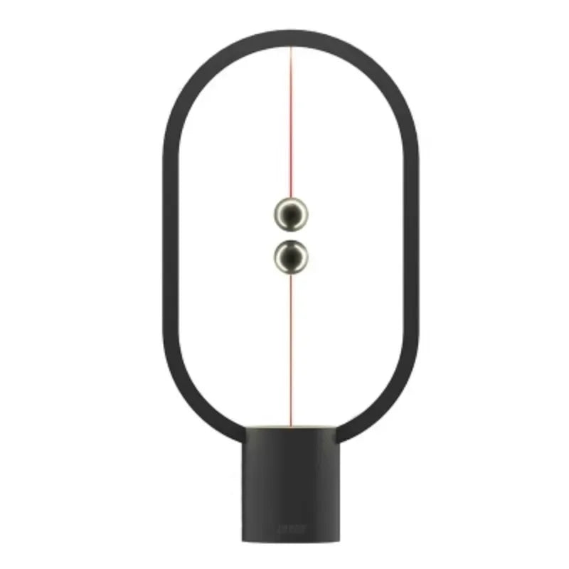 Lampka LED z magnetycznym wyłącznikiem owalna ramka z lewitującymi kulkami