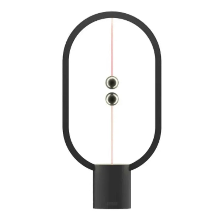Lampka LED z magnetycznym wyłącznikiem owalna ramka z lewitującymi kulkami