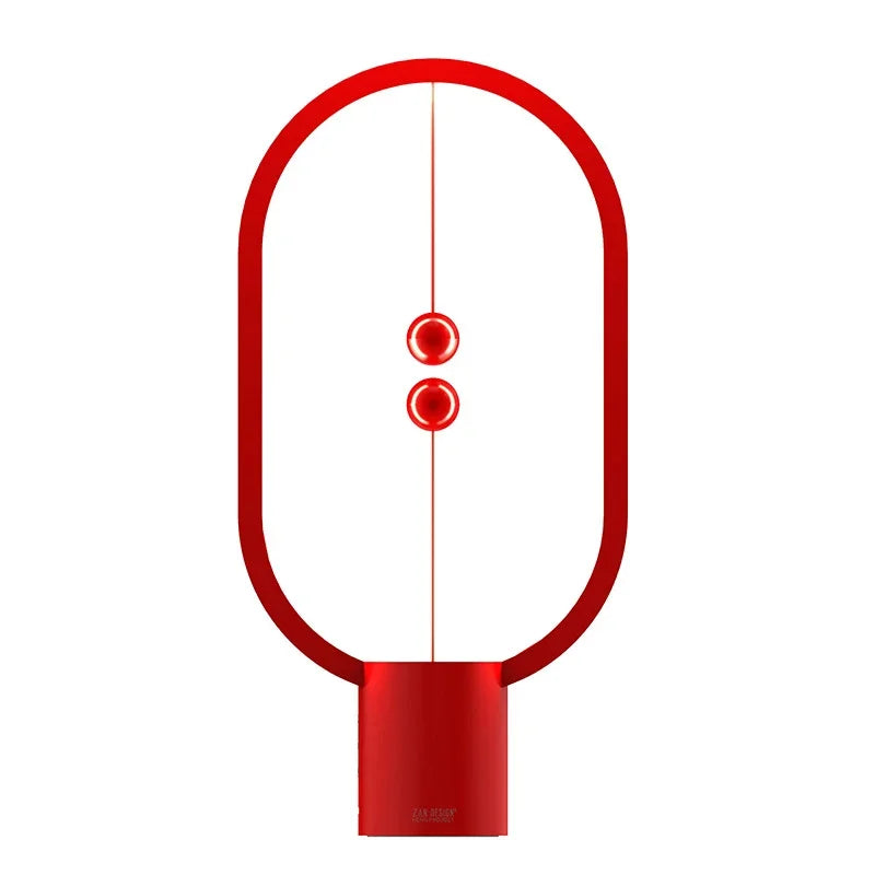 Lampka LED z magnetycznym wyłącznikiem owalna ramka z lewitującymi kulkami