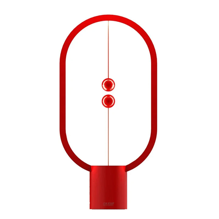 Lampka LED z magnetycznym wyłącznikiem owalna ramka z lewitującymi kulkami