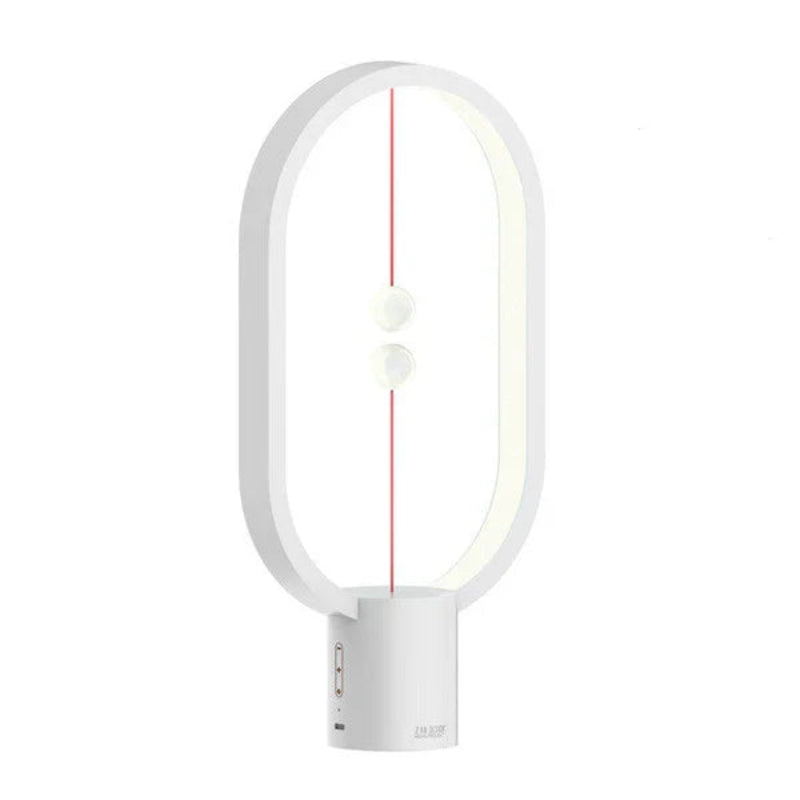 Lampka LED z magnetycznym wyłącznikiem owalna ramka z lewitującymi kulkami