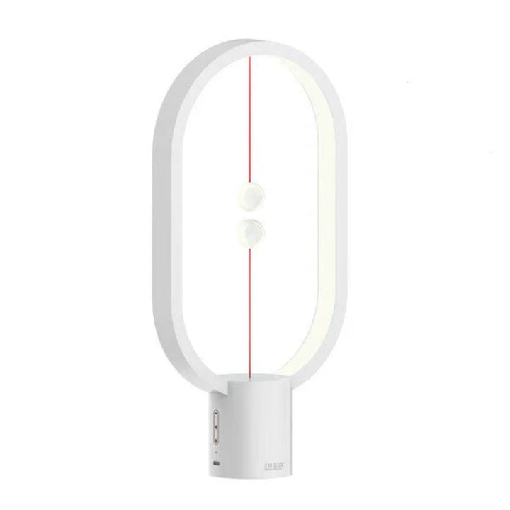 Lampka LED z magnetycznym wyłącznikiem owalna ramka z lewitującymi kulkami