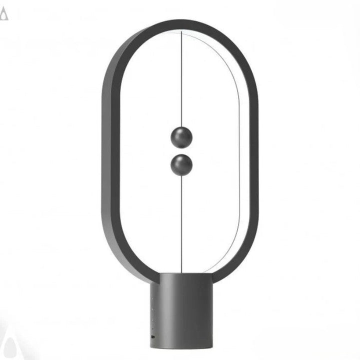 Lampka LED z magnetycznym wyłącznikiem owalna ramka z lewitującymi kulkami