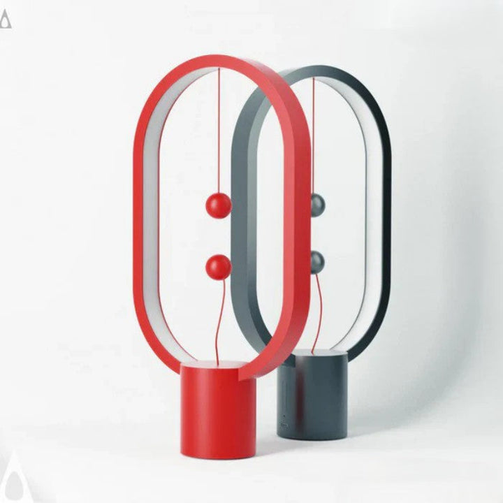Lampka LED z magnetycznym wyłącznikiem owalna ramka z lewitującymi kulkami