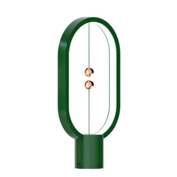 Lampka LED z magnetycznym wyłącznikiem owalna ramka z lewitującymi kulkami