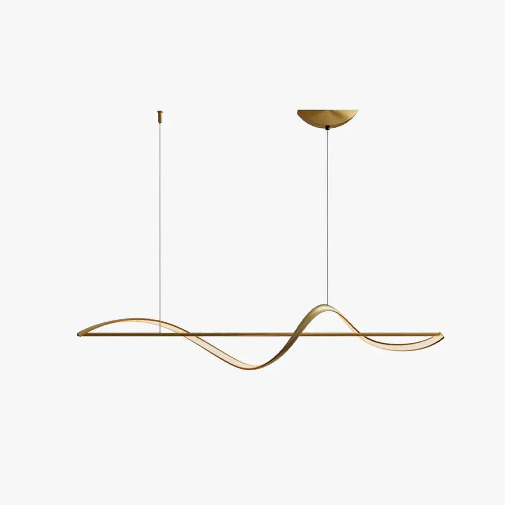 Liniowa lampa wisząca LED z wstęgą fali sinusoidalne